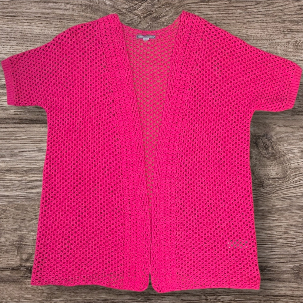 Jessica London Women’s Plus Size Open Front Crochet Cardigan Size 22/24